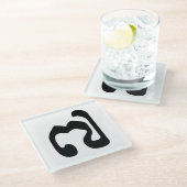 カンボジアNumber 7 / ៧ 7 / (Pram Pi)クメール ガラスコースター (アングル)