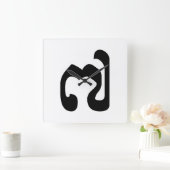 カンボジアNumber 7 / ៧ 7 / (Pram Pi)クメール スクエア壁時計 (ホーム)