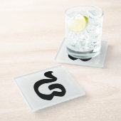 カンボジアNumber 8 / 8 / ៨ (Pram Bei)クメール ガラスコースター (アングル)