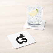 カンボジアNumber 8 / 8 / ៨ (Pram Bei)クメール スクエアペーパーコースター (インサイチュ)