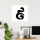 カンボジアNumber 9 / 9 / ៩ (Pram Buen)クメール ポスター (ホームオフィス)