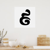 カンボジアNumber 9 / 9 / ៩ (Pram Buen)クメール ポスター (キッチン)