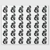 カンボジアNumber 9 / 9 / ៩ (Pram Buen)クメール ラッピングペーパー (フラット)