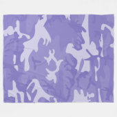 カンポパープル フリースブランケット (正面(横))