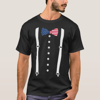 カンマーブント・サスペンダーズUSA国旗のチュード衣装 Tシャツ