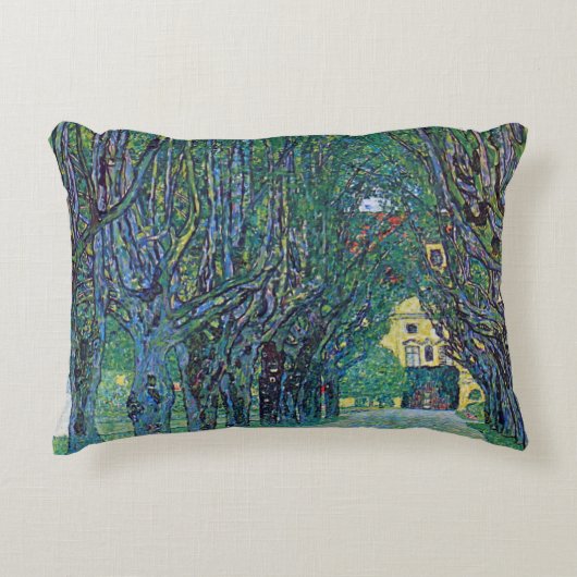 カンマー公園の遊歩道(Gustav Klimt作) アクセントクッション (正面)