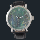 カンマー公園の遊歩道（Gustav Klimt） 腕時計<br><div class="desc">カンマー公園の遊歩道（1912）（Gustav Klimt）は、ビクトリア時代の美術品のシンボリズム絵画である。美しい春の庭園に囲まれた長い木並みの通りの先端に位置する城の外観を描いている。
シュロス・カンマーは、オーストリア上部にあるアッターゼー湖の水に囲まれた城で、クリムトの多くの絵画の題材となっている。
画家について：
グスタフ・クリムト（1862-1918）は、オーストリアのシンボリズム画家で、ウィーンのアール・ヌーボー運動の最も著名なメンバーの一人である。</div>