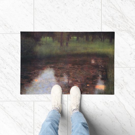 カンマー城の静かな池、グスタフ・クリムト ドアマット (室内)