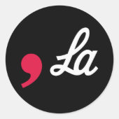 カンマ・ラおもしろい句読点Kamala Harris ラウンドシール (正面)