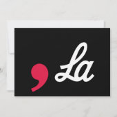 カンマ・ラおもしろい句読点Kamala Harris 招待状 (正面)