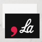 カンマ・ラおもしろい句読点Kamala Harris 招待状 (正面/裏面)