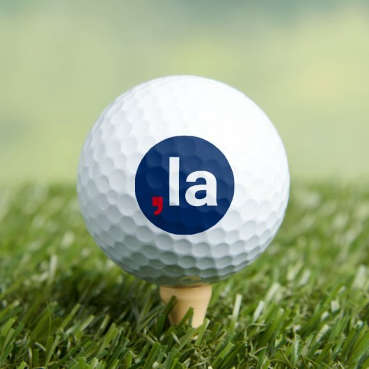 カンマ・ラ・カマラおもしろい発音赤白青 ゴルフボール (インサイチュ 木)