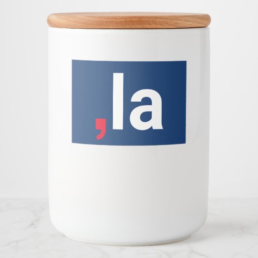 カンマ・ラ・カマラおもしろい発音赤白青 フードラベル (正面)