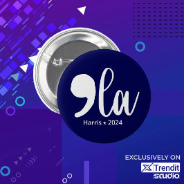 カンマ・ラ・カマラハリス2024 缶バッジ