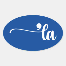 カンマLa | カマラハリスブルー 楕円形シール