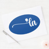 カンマLa | カマラハリスブルー 楕円形シール (封筒)