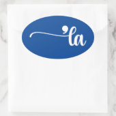 カンマLa | カマラハリスブルー 楕円形シール (バッグ)