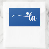 カンマLa | カマラハリスブルー 長方形シール (バッグ)