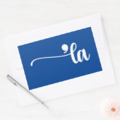 カンマLa | カマラハリスブルー 長方形シール (封筒)