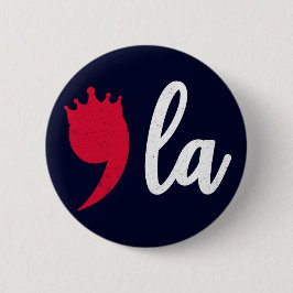 カンマLa Kamala Harris句読点マーク付きクラウン 缶バッジ