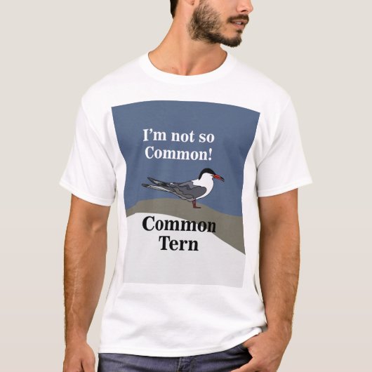 カンムリアジサシ 海鳥 鳥 面白い Tシャツ (正面)
