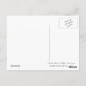 カンムリウズラの郵便はがき ポストカード (裏面)