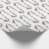 カンムリウズラ家族の包装紙 ラッピングペーパー (角)