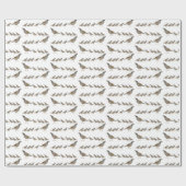 カンムリウズラ家族の包装紙 ラッピングペーパー (フラット)