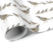 カンムリウズラ家族の包装紙 ラッピングペーパー (ロールコーナー)