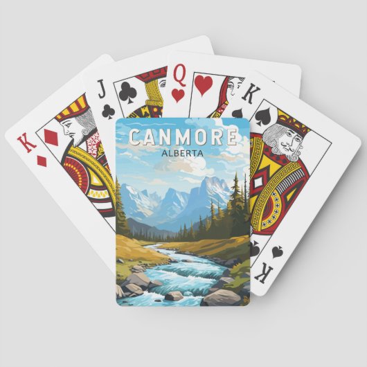カンモアカナダトラベルアートヴィンテージ トランプ (裏面)