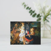 カンヴァッジョの『聖家族の休息』(1596) ポストカード (スタンド正面)