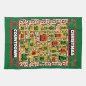 カヴァリアカウントダウンクリスマスアドベントカレンダードッグ キッチンタオル (横)