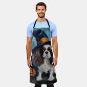 カヴァリアキングカボンプキンハロウィーン怖い エプロン (着用した状態)