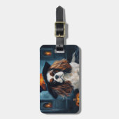 カヴァリアキングカボンプキンハロウィーン怖い ラゲッジタグ (正面縦)