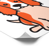 カヴァリアキングチャールズスパニエル犬ドッグカートゥー ポスター (角)