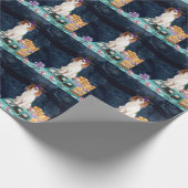 カヴァリアキングドッグハロウィーントラック怖い夜 ラッピングペーパー (角)