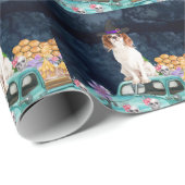 カヴァリアキングドッグハロウィーントラック怖い夜 ラッピングペーパー (ロールコーナー)