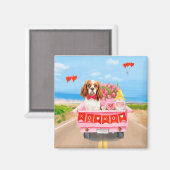 カヴァリアキングドッグバレンタインデートラックハート マグネット (正面/裏面)