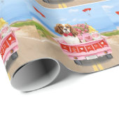 カヴァリアキングドッグバレンタインデートラックハート ラッピングペーパー (ロールコーナー)