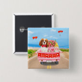 カヴァリアキングドッグバレンタインデートラックハート 缶バッジ (正面&裏面)