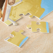 カヴァリエおもしろいーキングチャールズスパニエル犬ズアットザビーチ ジグソーパズル (側面)