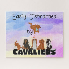 カヴァリエおもしろいーキングチャールズスパニエル犬  ジグソーパズル