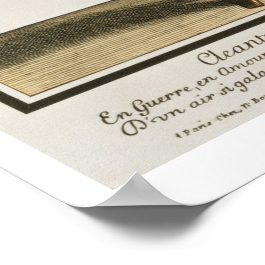 カヴァリエの服を着たクレンテ，ファッションプレート, c.16 ポスター (角)