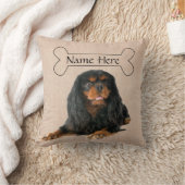 カヴァリエキパーソナライズされたングチャールズスパニエル犬ドッグ クッション (ブランケット)