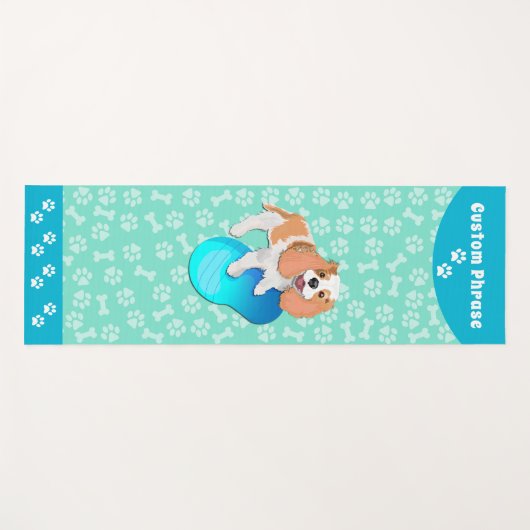 カヴァリエキングチャールズスパニエル犬イヌフィットネス ヨガマット (正面(横))