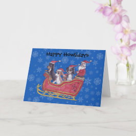 カヴァリエキングチャールズスパニエル犬ウィンターホリデー  カード