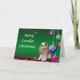 カヴァリエキングチャールズスパニエル犬クリスマスカード カード