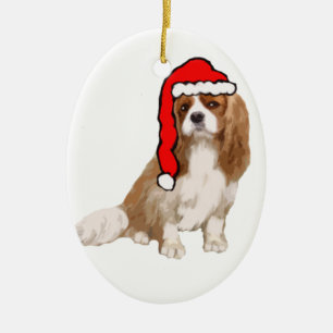 カヴァリエキングチャールズスパニエル犬クリスマス セラミックオーナメント