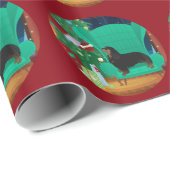 カヴァリエキングチャールズスパニエル犬サンタズギフト ラッピングペーパー (ロールコーナー)