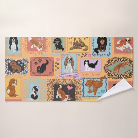 カヴァリエキングチャールズスパニエル犬タオル バスタオル (バスタオル)